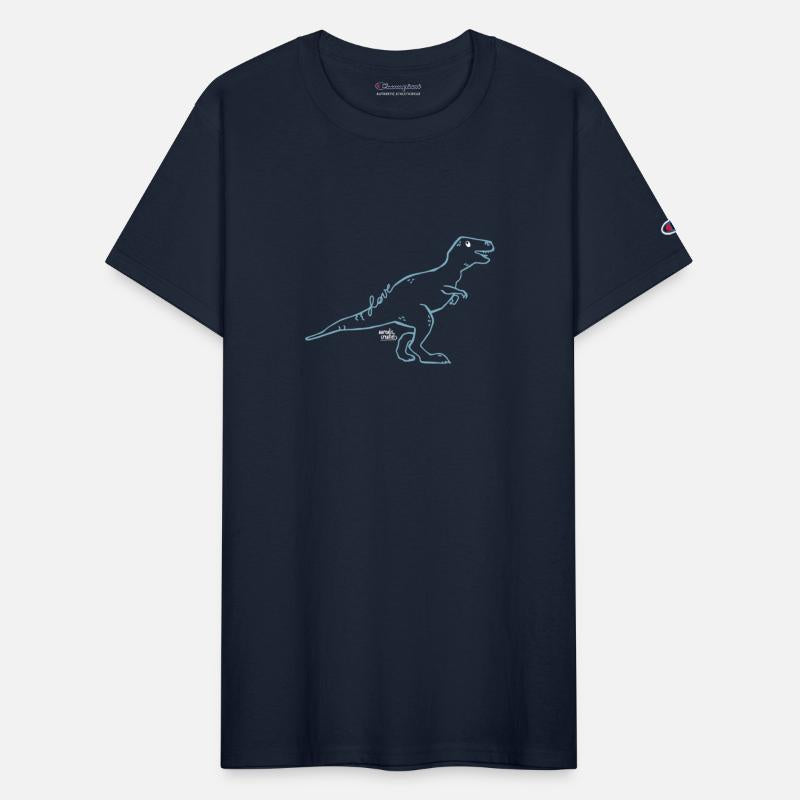 T Rex dinosaurs silhouettes with lettering LOVE