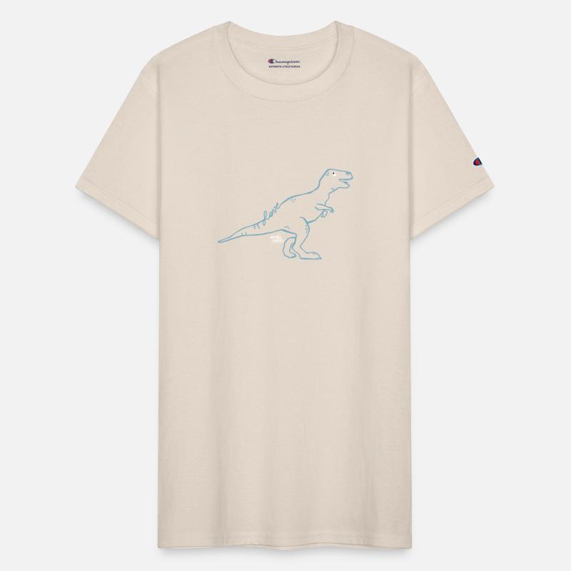 T Rex dinosaurs silhouettes with lettering LOVE