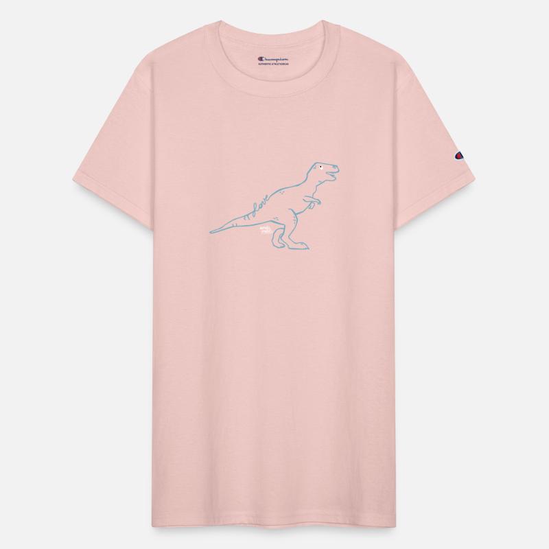 T Rex dinosaurs silhouettes with lettering LOVE