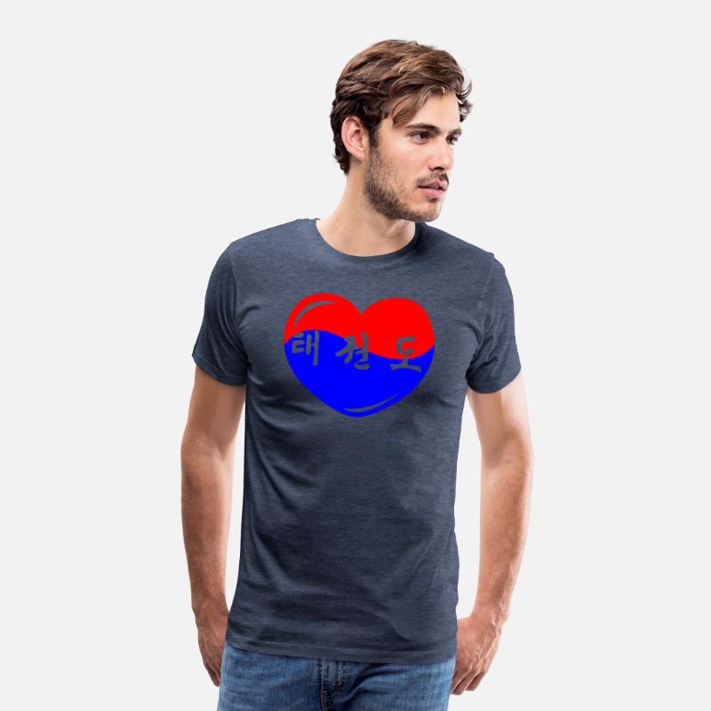 Taekwondo korean heart red blue