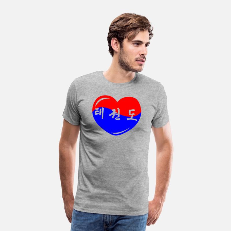 Taekwondo korean heart red blue