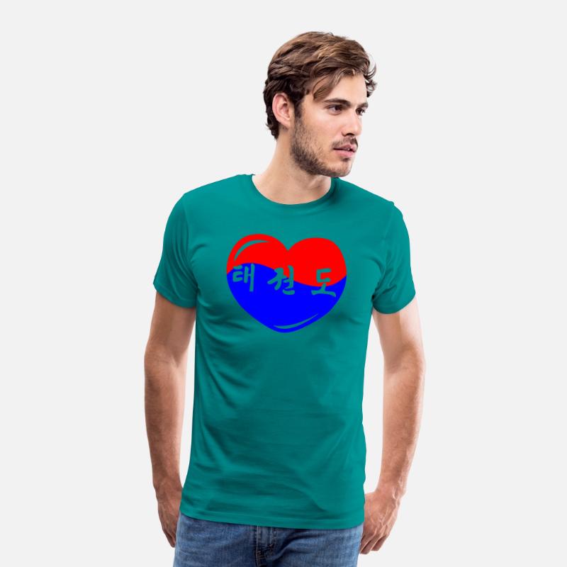 Taekwondo korean heart red blue