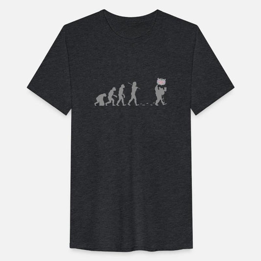 The evolution of monkeys to humans to pigs