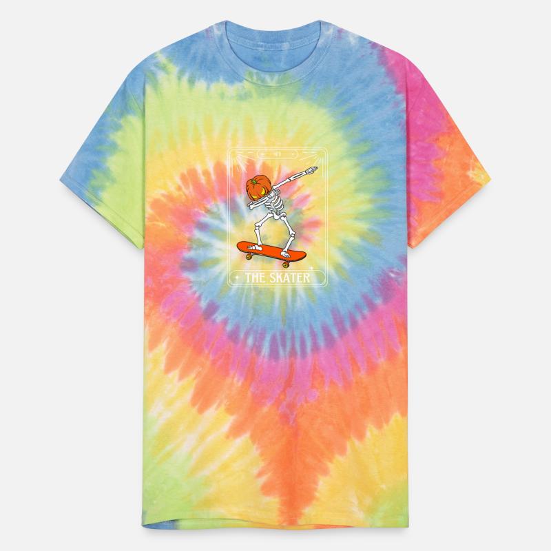 The Skater Tarot Card Skate Board Dabbing Skeleton