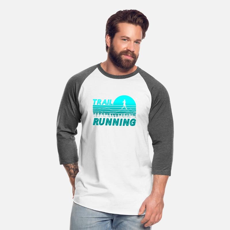 Trail run blue sunset with mountains and forest
