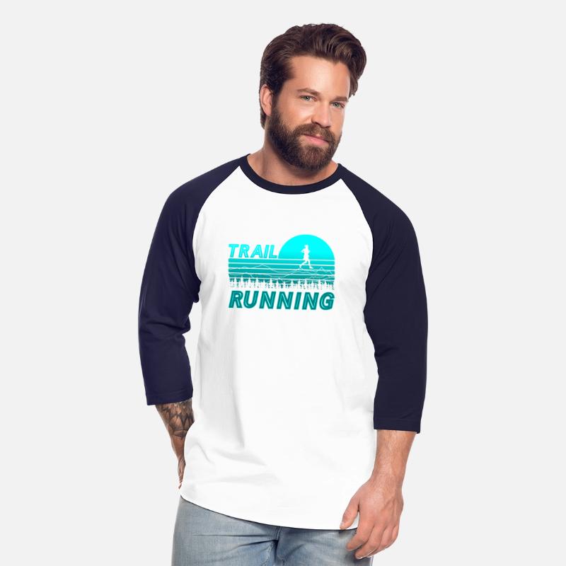 Trail run blue sunset with mountains and forest