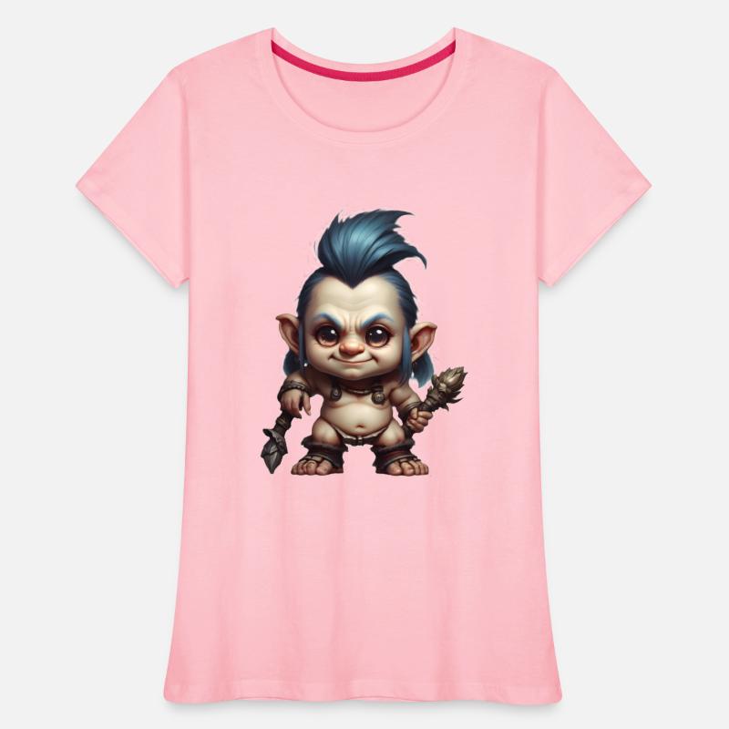 Troll boy warrior with blue hair