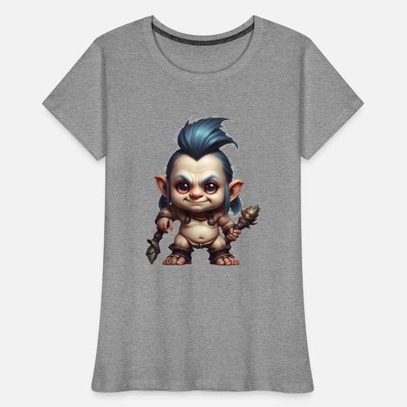 Troll boy warrior with blue hair