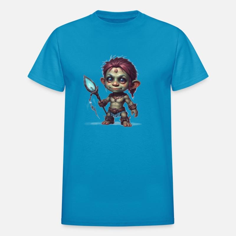 Troll boy warrior with red hair