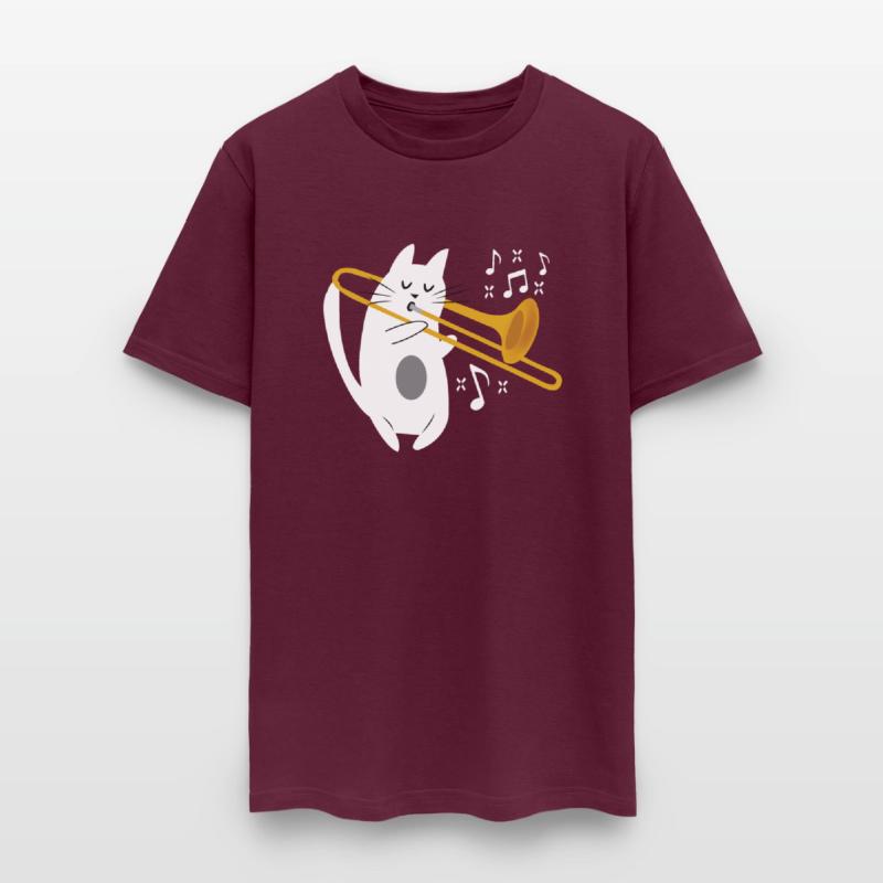 Trombonist Cat Trombone Player Music Lover