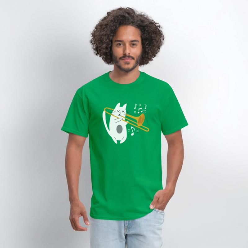 Trombonist Cat Trombone Player Music Lover