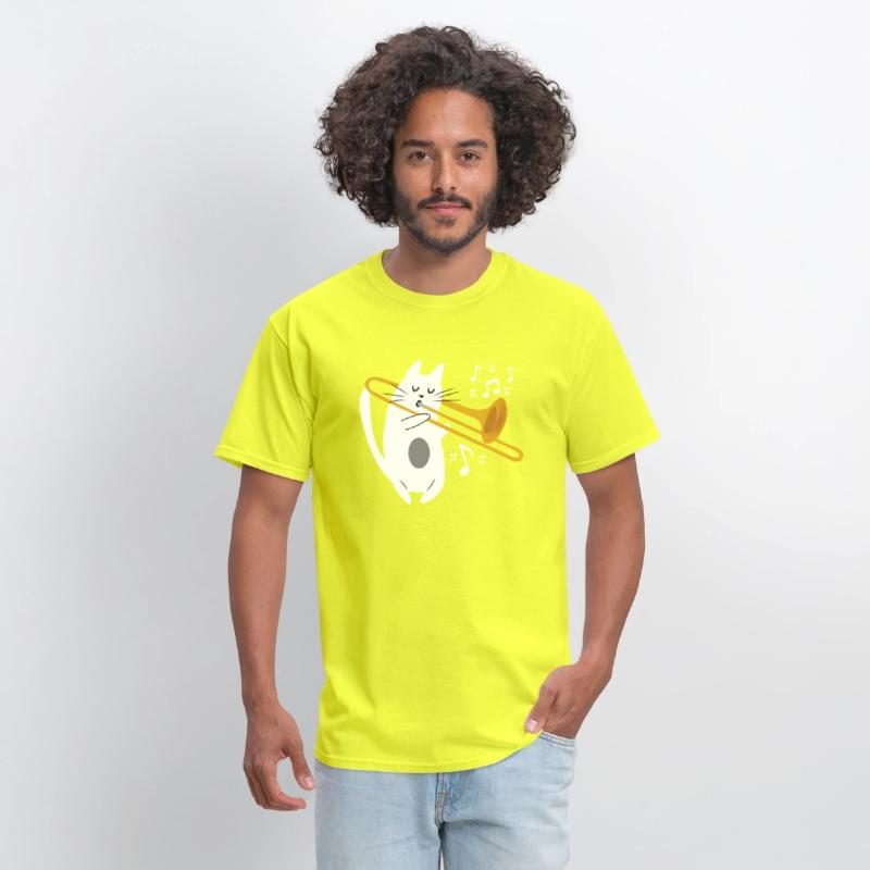 Trombonist Cat Trombone Player Music Lover