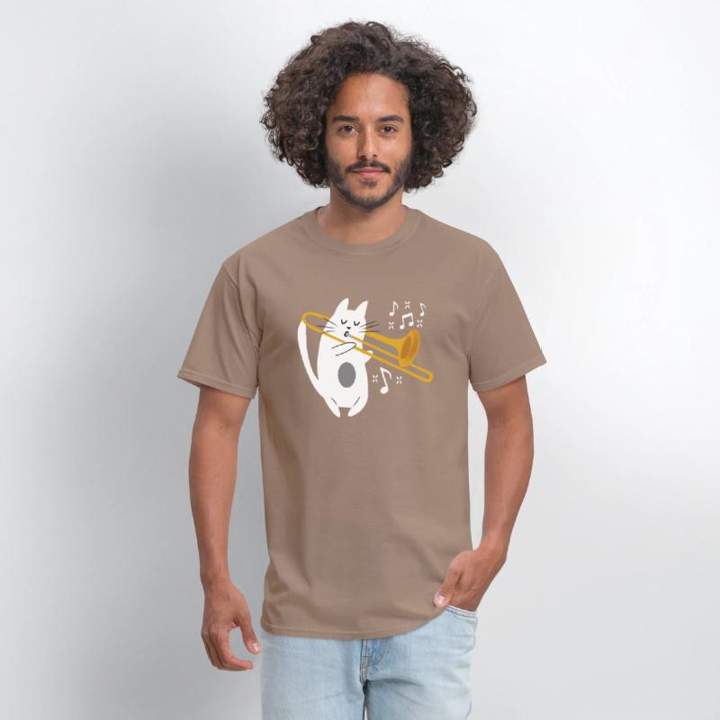 Trombonist Cat Trombone Player Music Lover