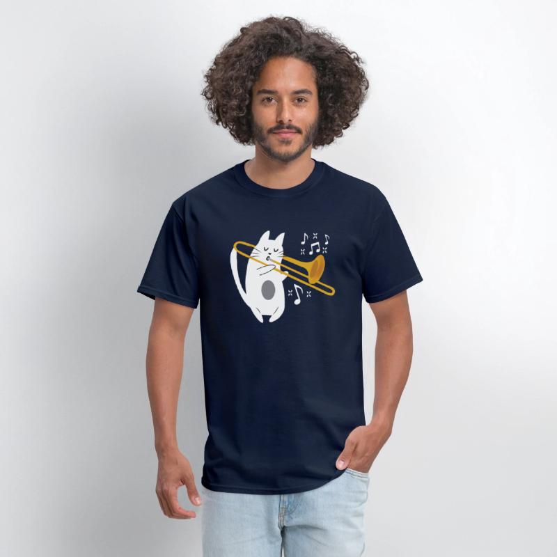 Trombonist Cat Trombone Player Music Lover