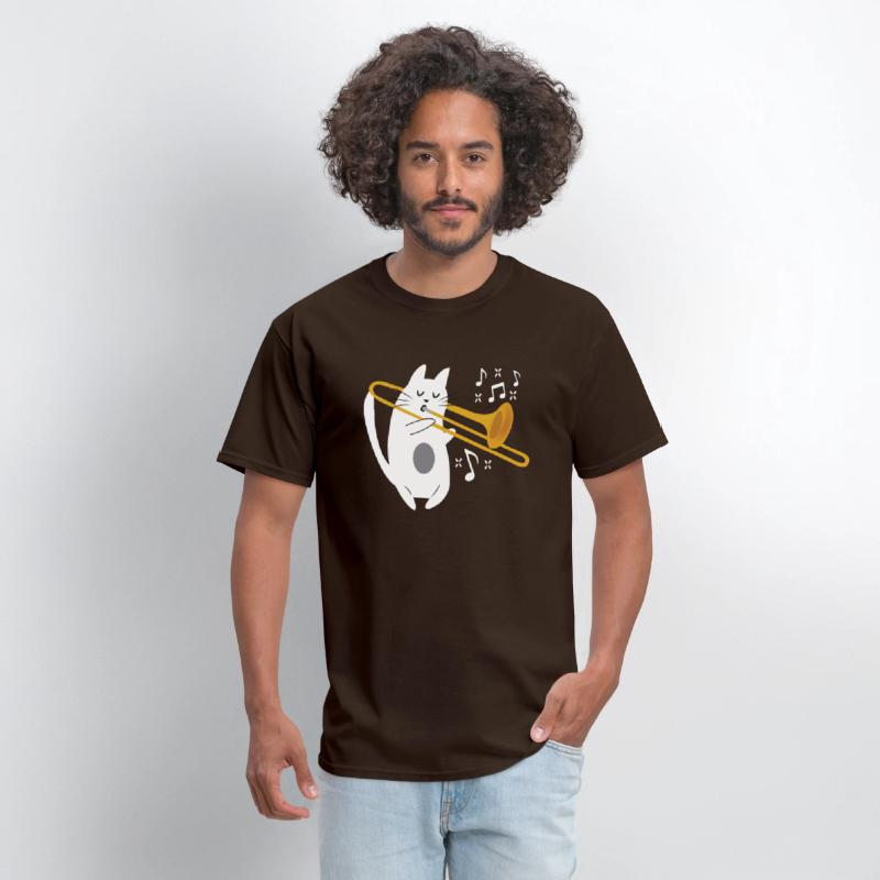 Trombonist Cat Trombone Player Music Lover