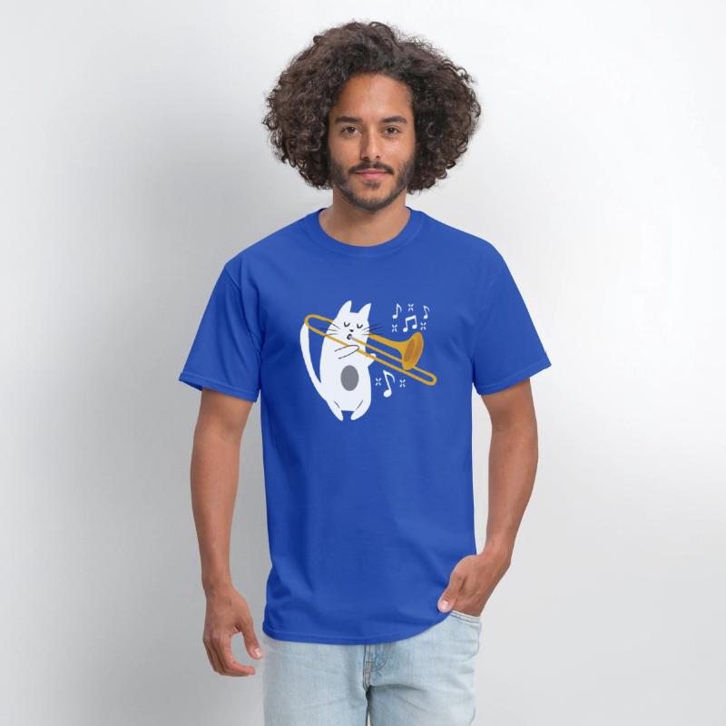 Trombonist Cat Trombone Player Music Lover