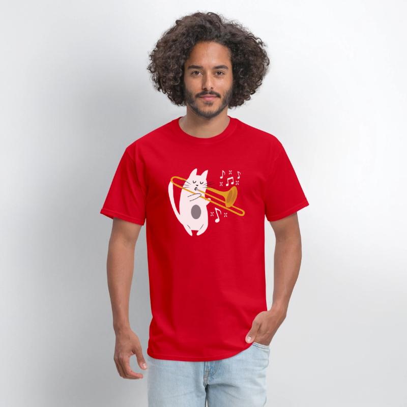 Trombonist Cat Trombone Player Music Lover