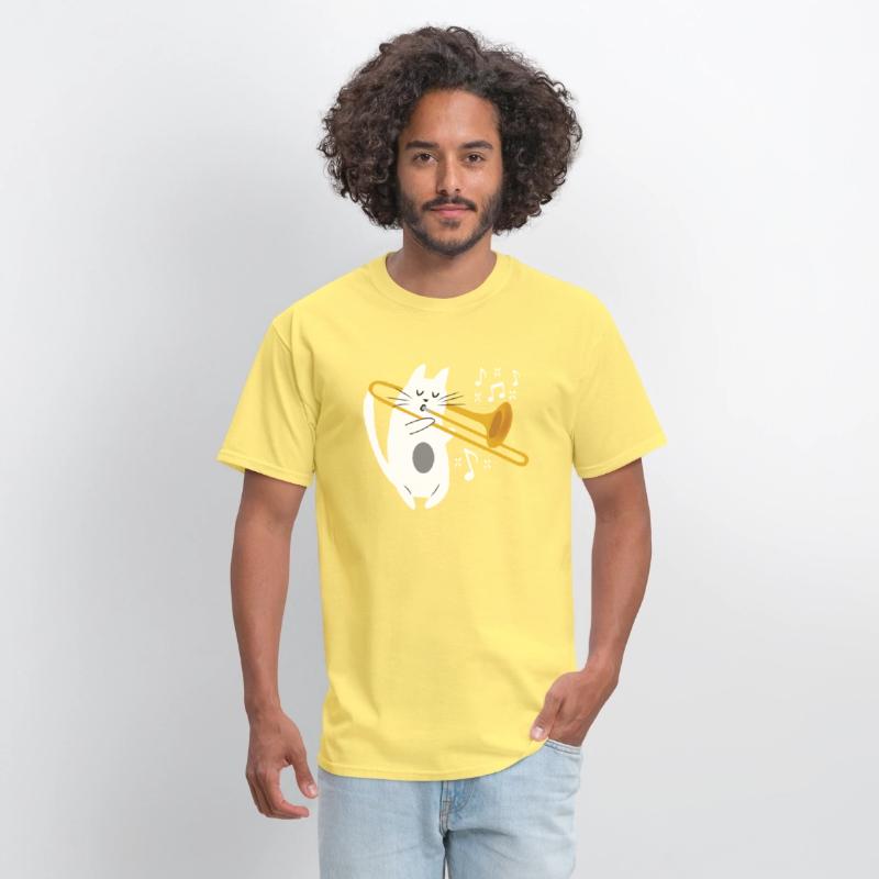 Trombonist Cat Trombone Player Music Lover