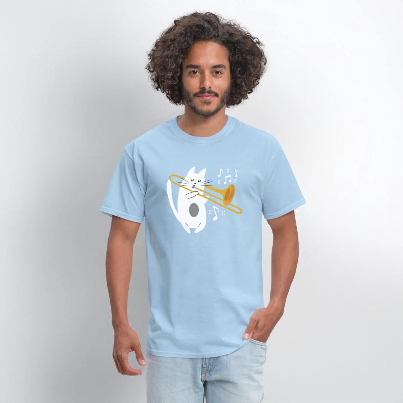 Trombonist Cat Trombone Player Music Lover