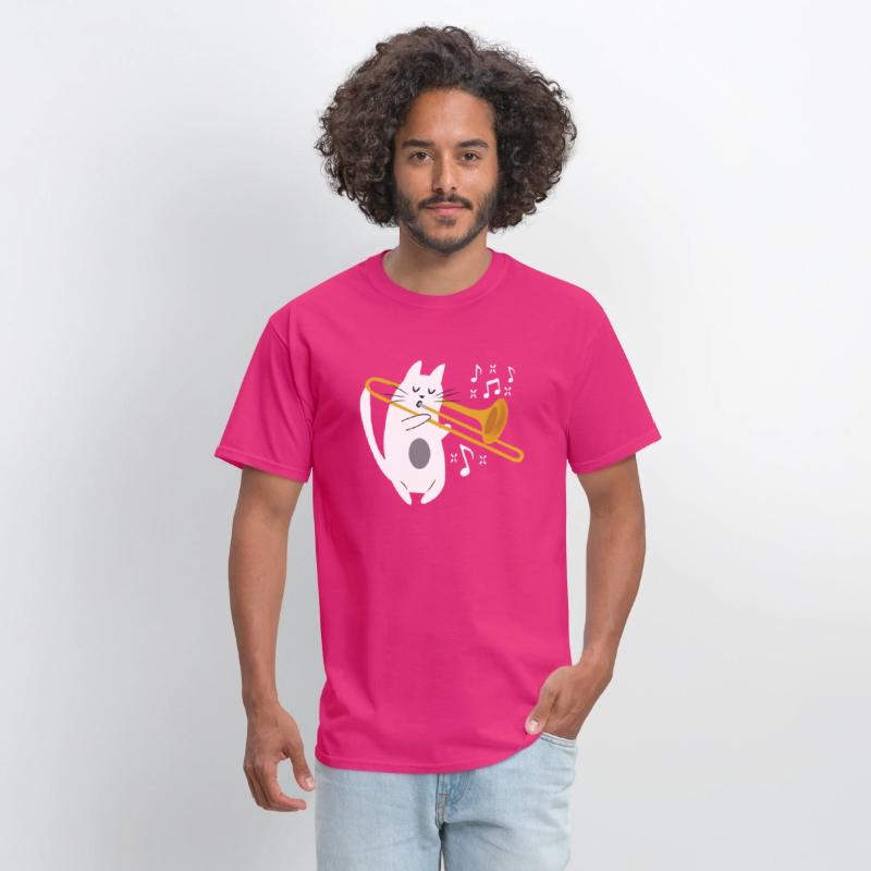 Trombonist Cat Trombone Player Music Lover