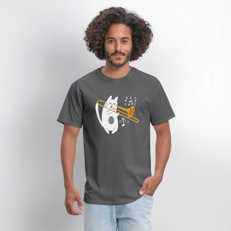 Trombonist Cat Trombone Player Music Lover