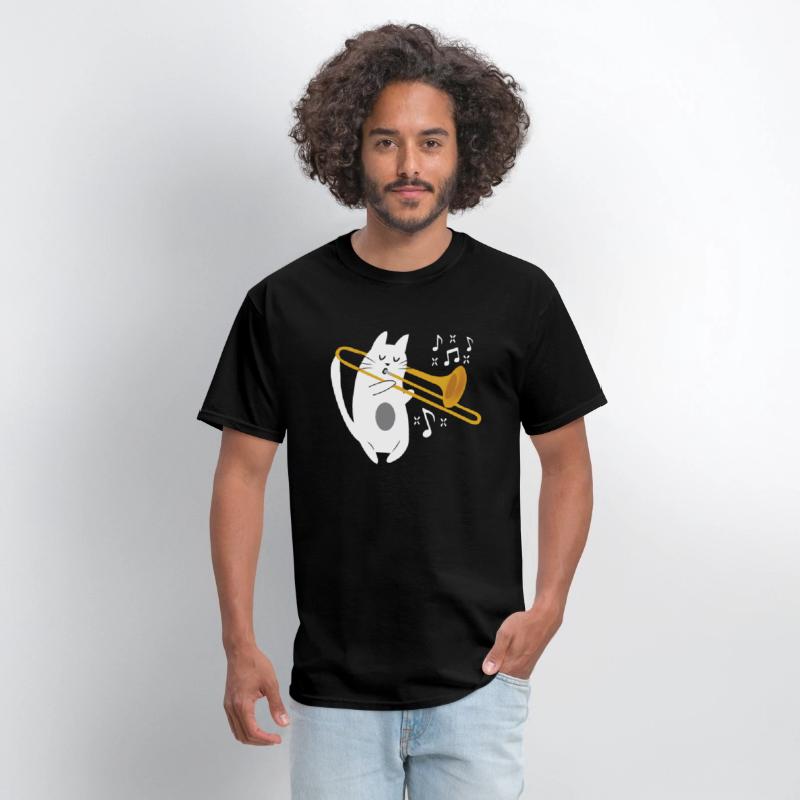 Trombonist Cat Trombone Player Music Lover