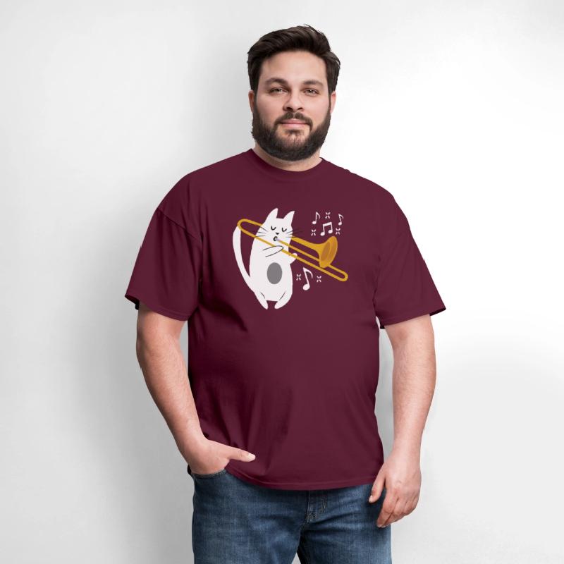 Trombonist Cat Trombone Player Music Lover