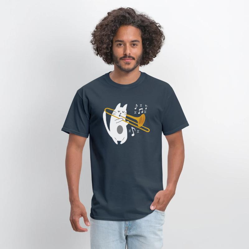 Trombonist Cat Trombone Player Music Lover