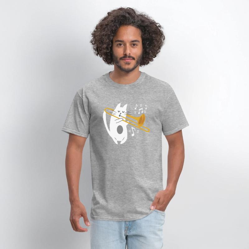 Trombonist Cat Trombone Player Music Lover