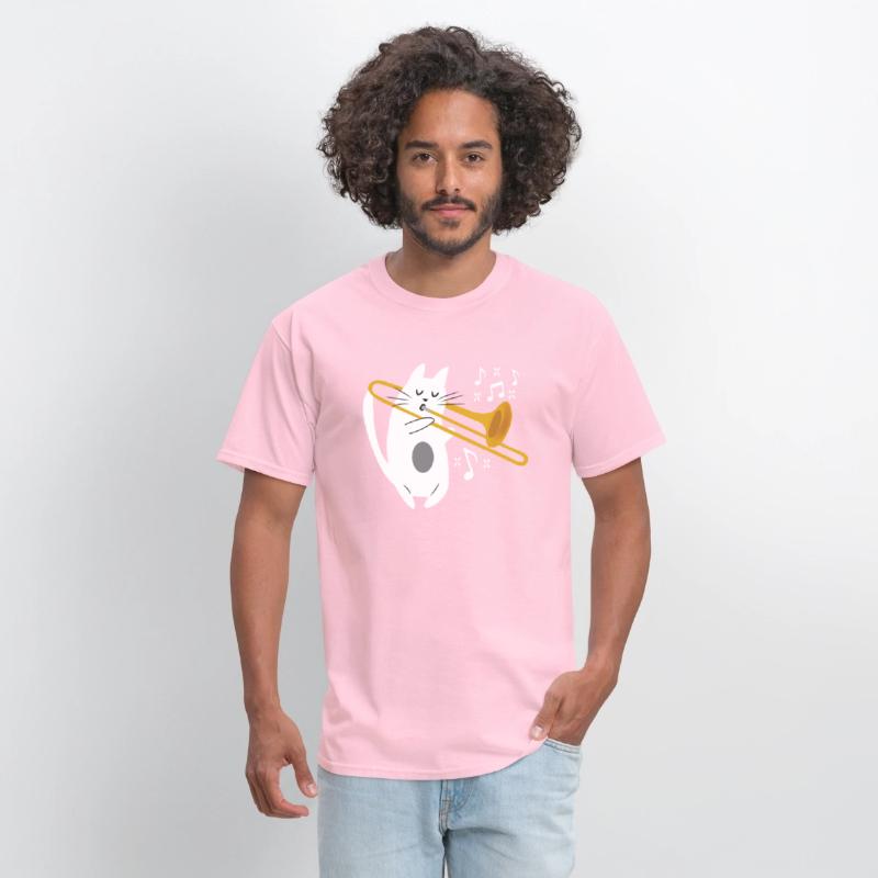 Trombonist Cat Trombone Player Music Lover