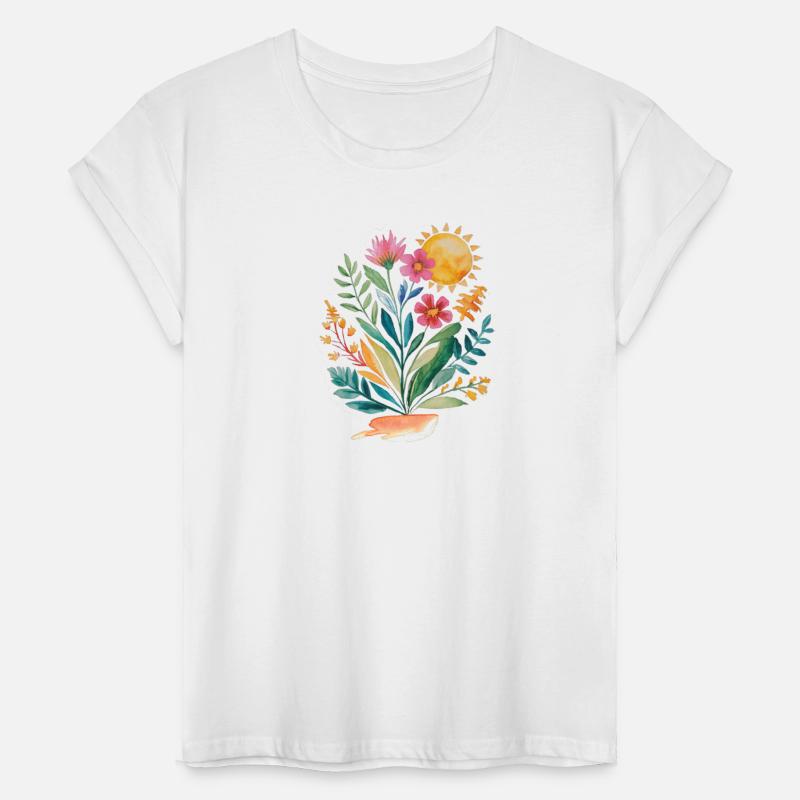 Tropical floral print, Hand Painted