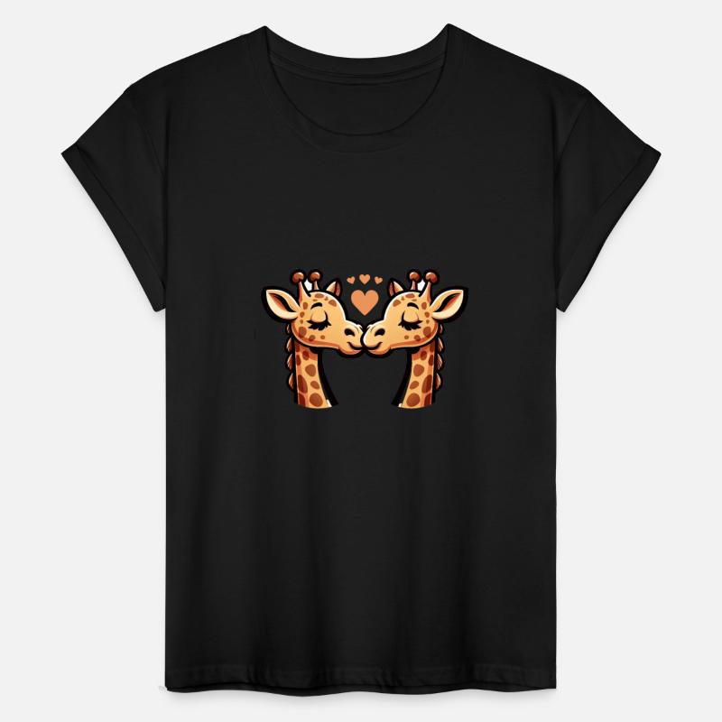 Two Giraffes In Love