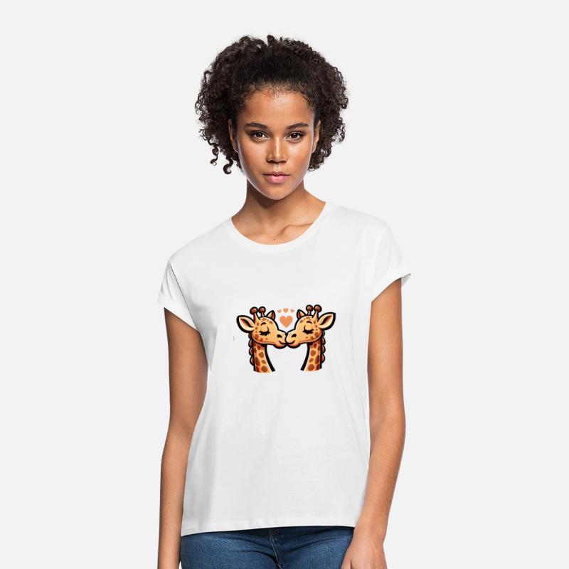 Two Giraffes In Love
