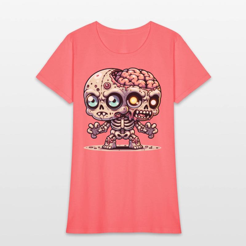 Two-Headed Zombie Skeleton – Creepy Mutant Brain