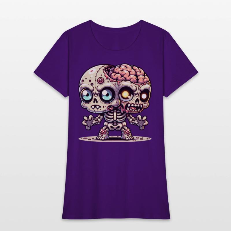 Two-Headed Zombie Skeleton – Creepy Mutant Brain