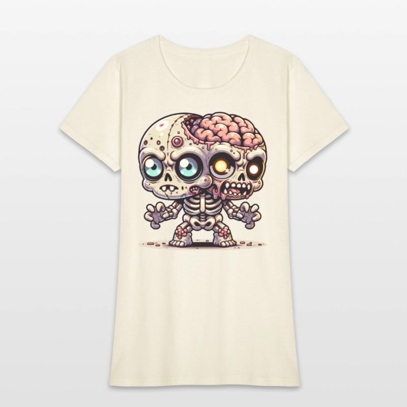 Two-Headed Zombie Skeleton – Creepy Mutant Brain