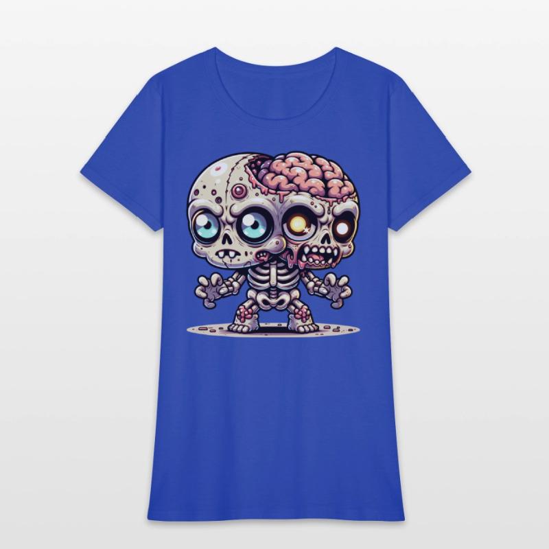 Two-Headed Zombie Skeleton – Creepy Mutant Brain