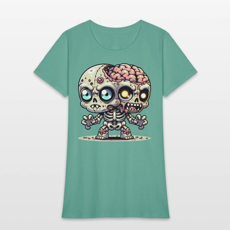 Two-Headed Zombie Skeleton – Creepy Mutant Brain