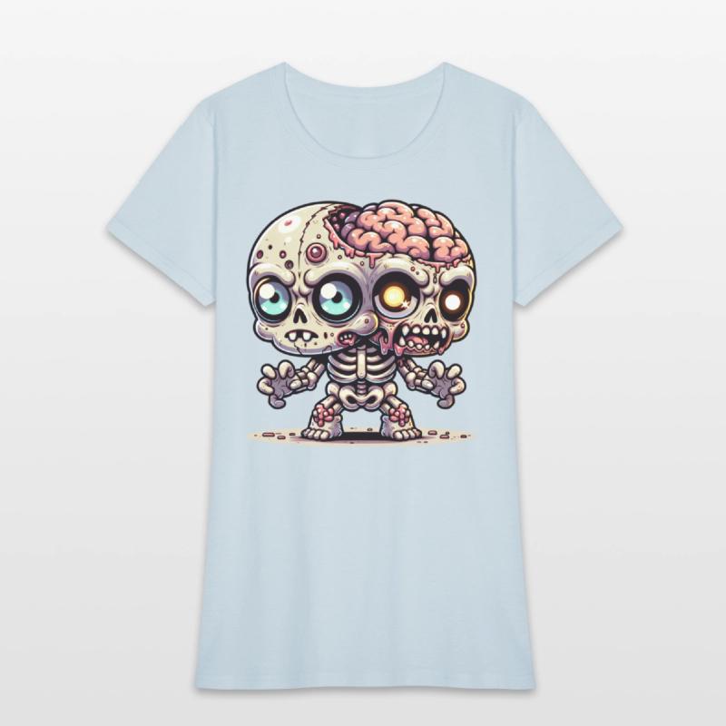 Two-Headed Zombie Skeleton – Creepy Mutant Brain