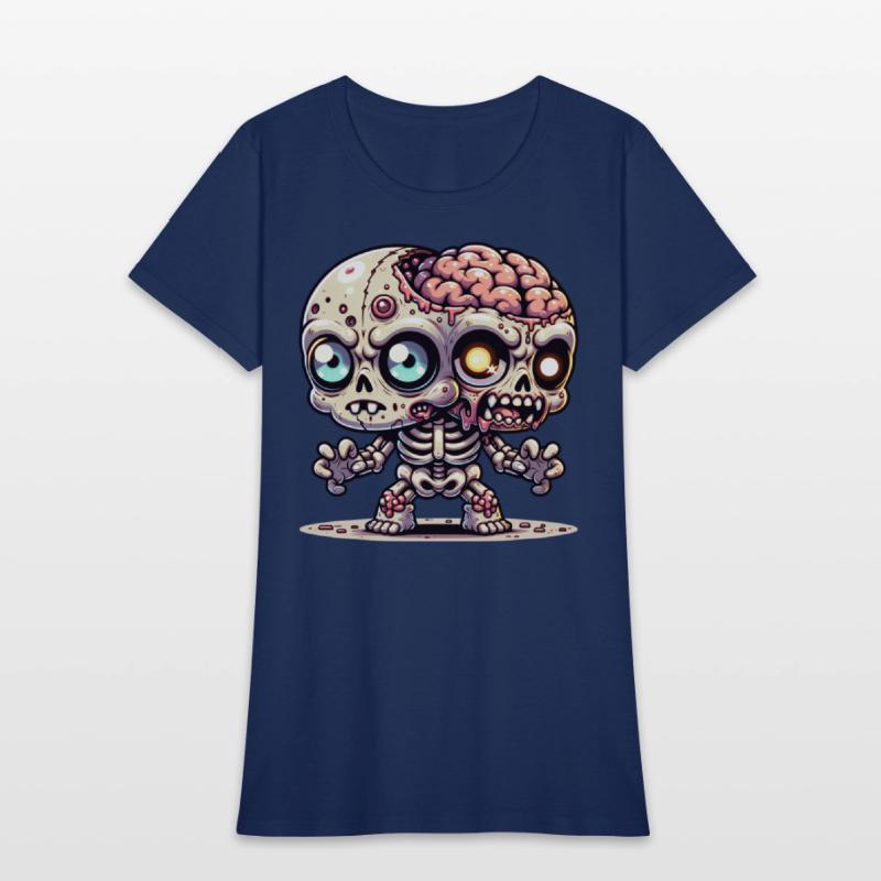Two-Headed Zombie Skeleton – Creepy Mutant Brain