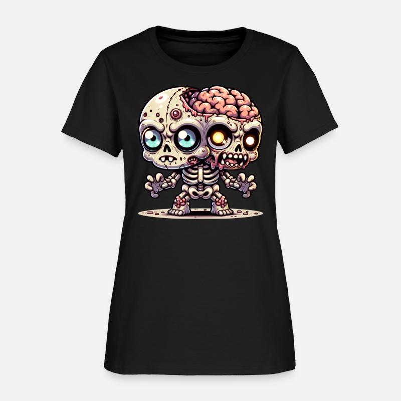 Two-Headed Zombie Skeleton – Creepy Mutant Brain