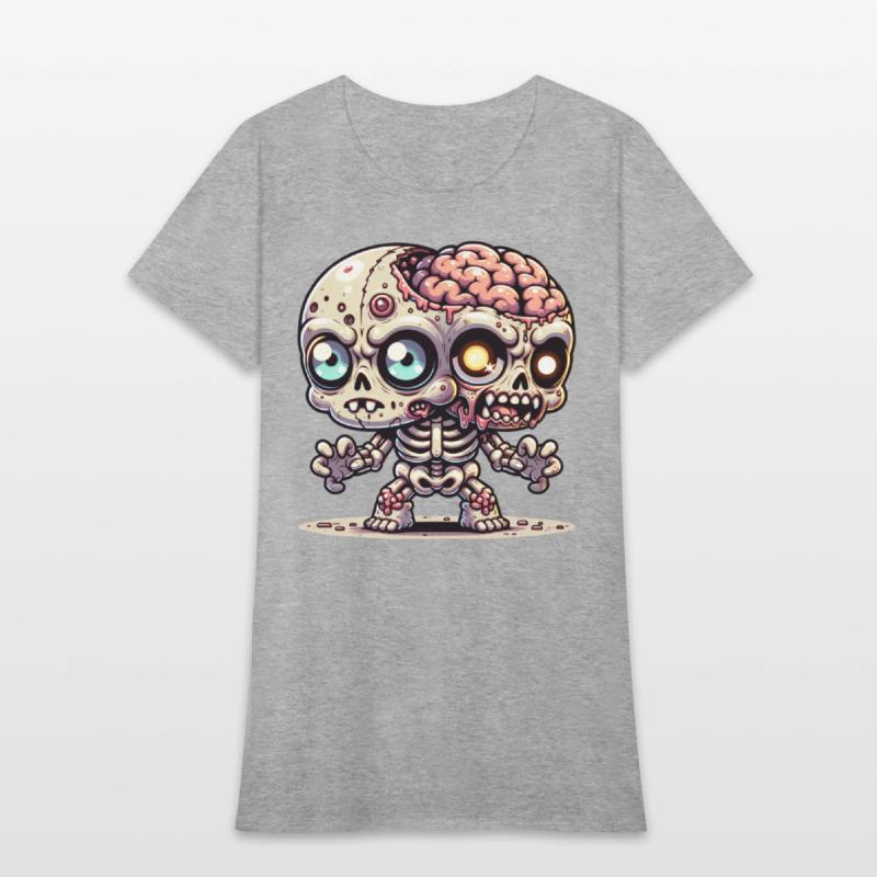 Two-Headed Zombie Skeleton – Creepy Mutant Brain