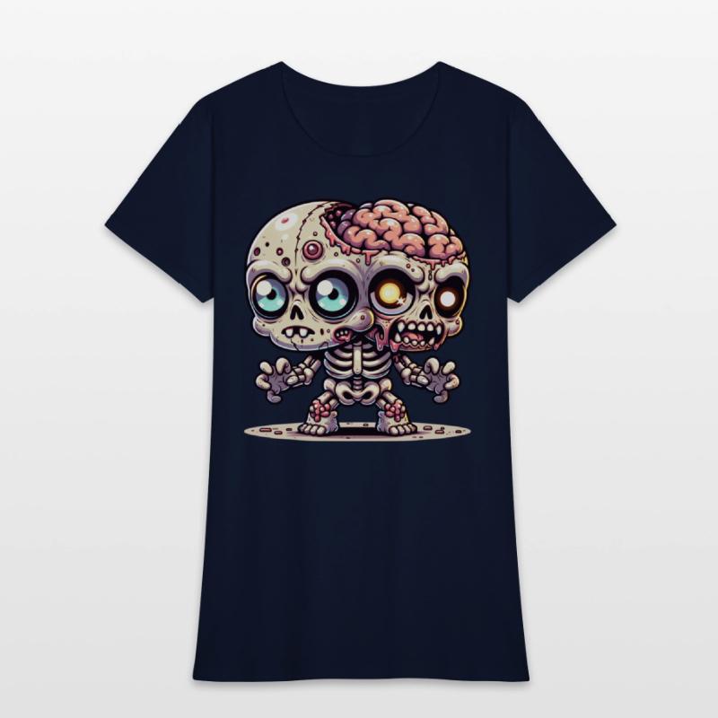 Two-Headed Zombie Skeleton – Creepy Mutant Brain