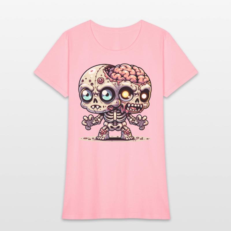 Two-Headed Zombie Skeleton – Creepy Mutant Brain