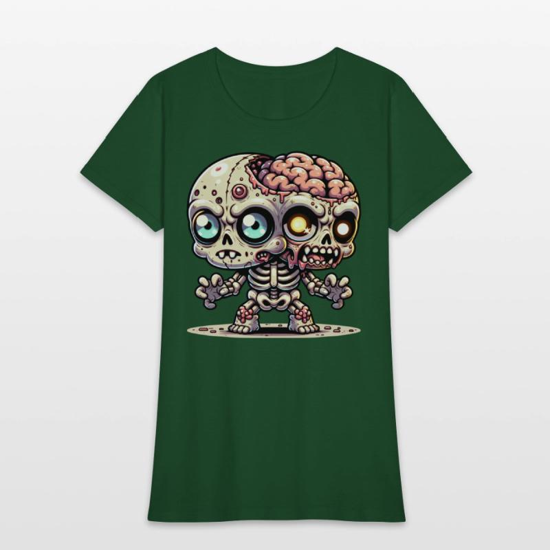 Two-Headed Zombie Skeleton – Creepy Mutant Brain