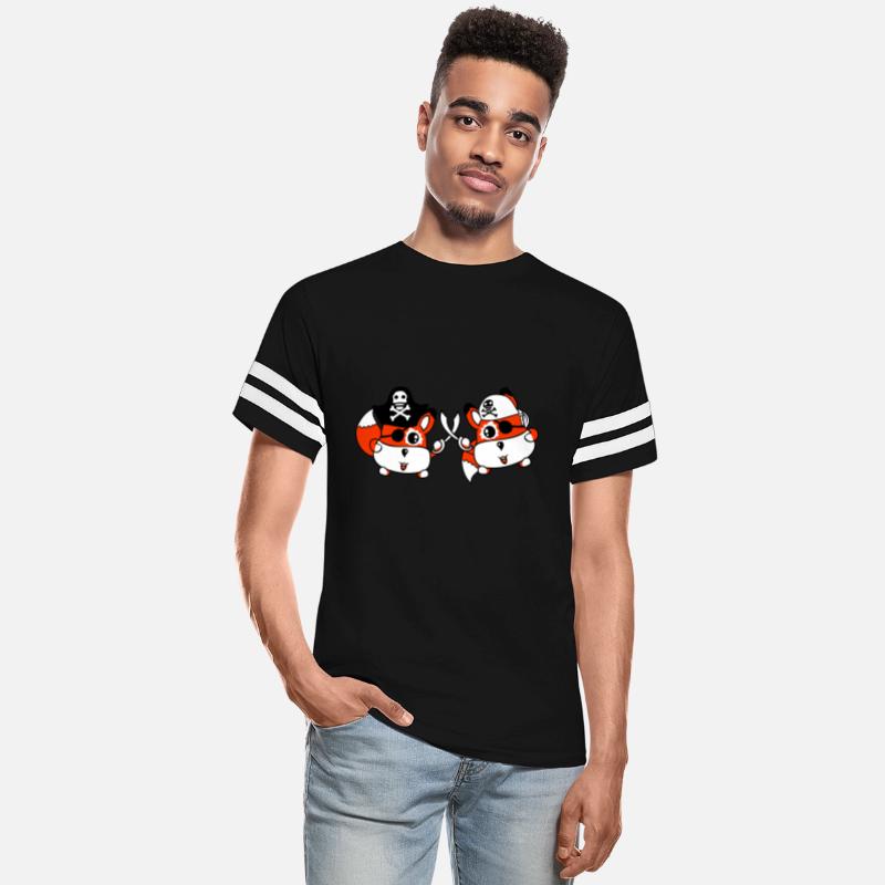 Two Little Cute Pirate Foxes Eye Patch Sabre Duel
