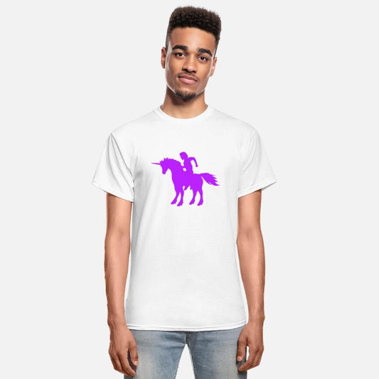 Unicorn Man Prince Riding Fairy Tale Silhouette