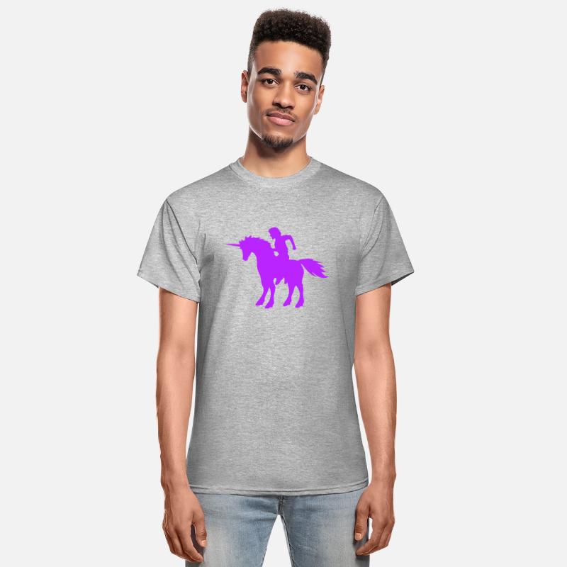 Unicorn Man Prince Riding Fairy Tale Silhouette