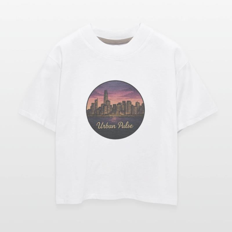 Urban Pulse - Vintage City Skyline Illustration