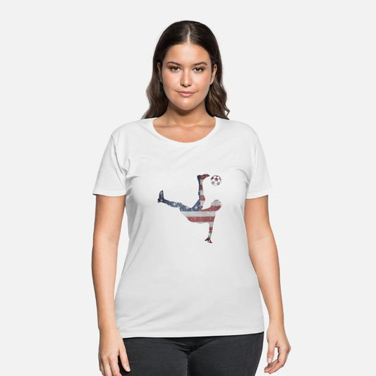 Us National Team Bicycle Kick American Flag Soccer